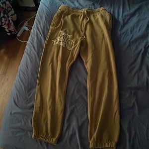 yellow, fanjoy joggers never worn